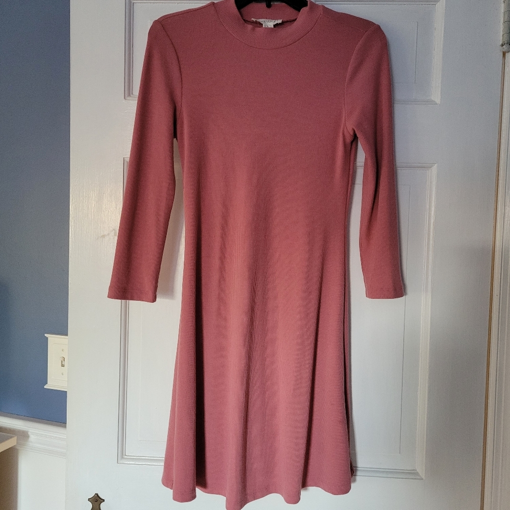 Pink Mock Turtleneck Forever 21 Dress